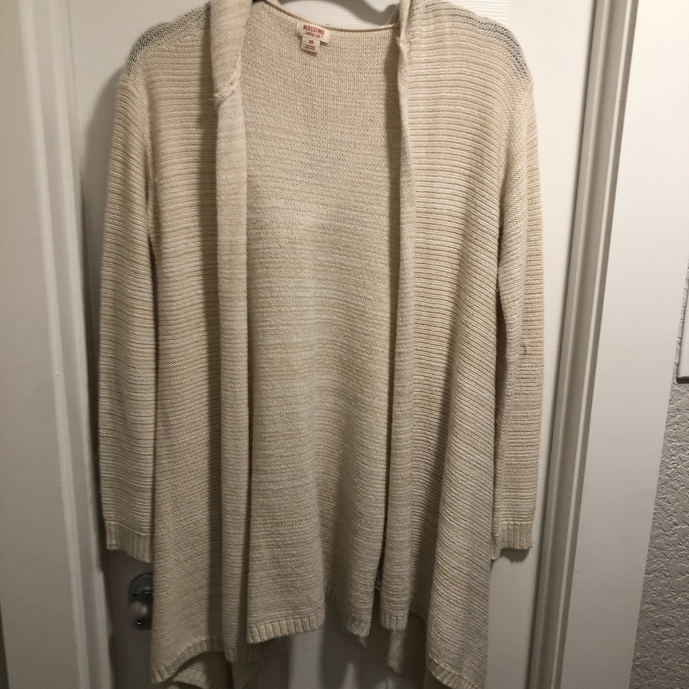 Hooded cardigan - cream